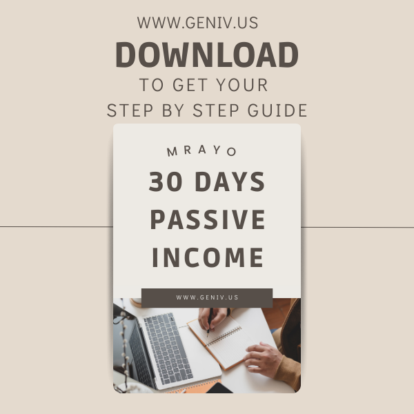 30 DAYS PASSIVE INCOME BOOK GENIV